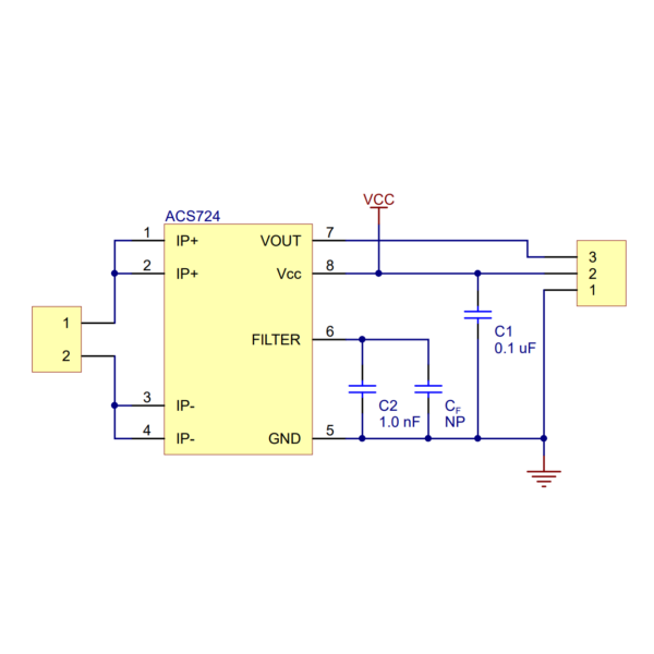 Sensor de Corriente ACS724 (-5A a +5A) - Imagen 5