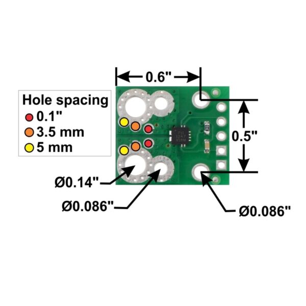 Sensor de Corriente ACS711EX -15.5A a 15.5A - Imagen 4