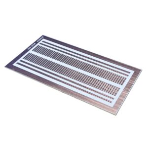 Placa Fenólica Perforada con Pistas, de 7 x 14,5 cm