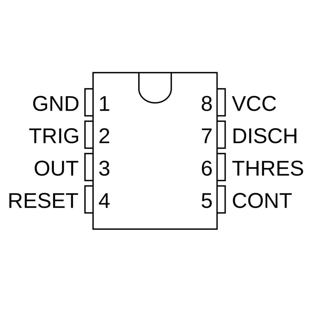 Temporizador de Alta Precisión NE555P — DIP8 - SANDOROBOTICS