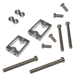 Bracket de Aluminio para Motorreductor de Plástico — 2 Piezas