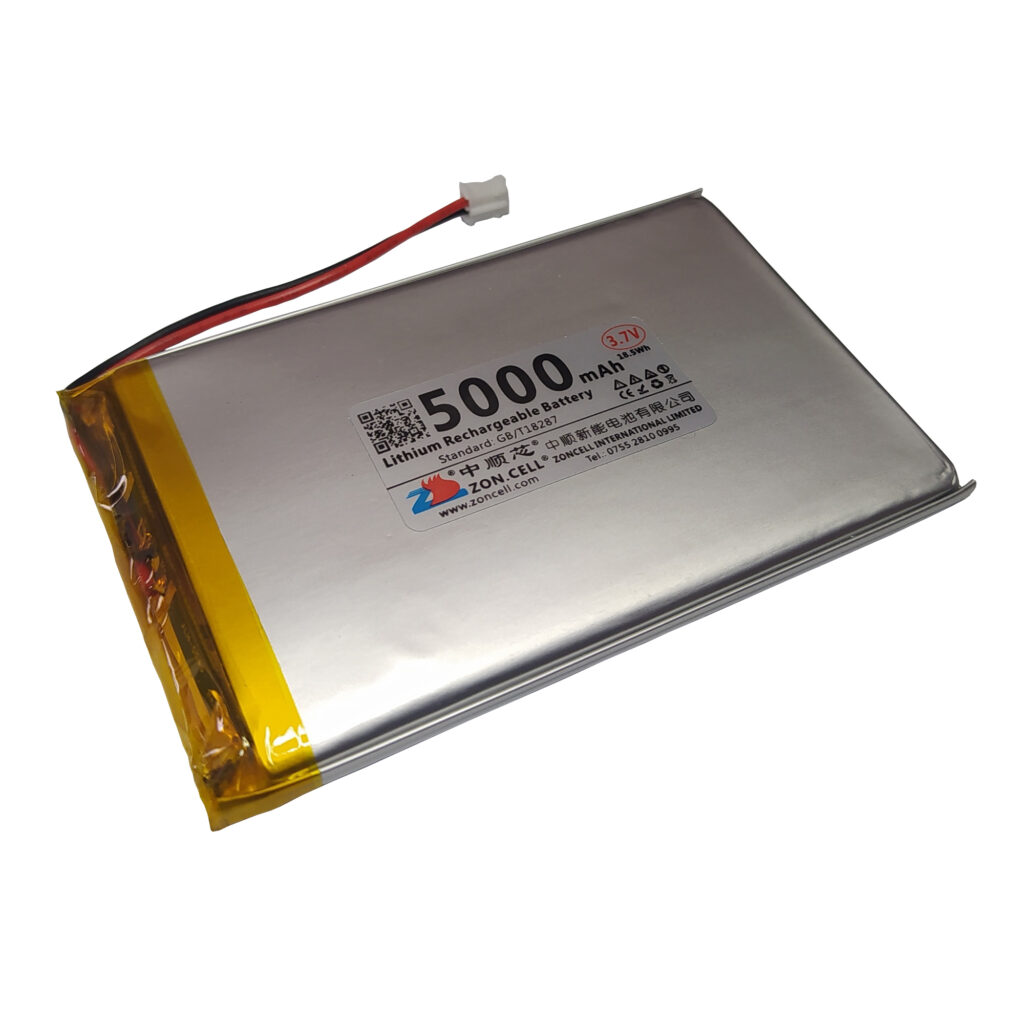 Batería LiPo — 3.7V, 5000mAh (1S1P, 2C) - SANDOROBOTICS