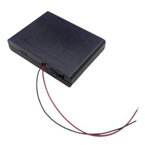 Portapilas Con Tapa y Switch —  6xAA
