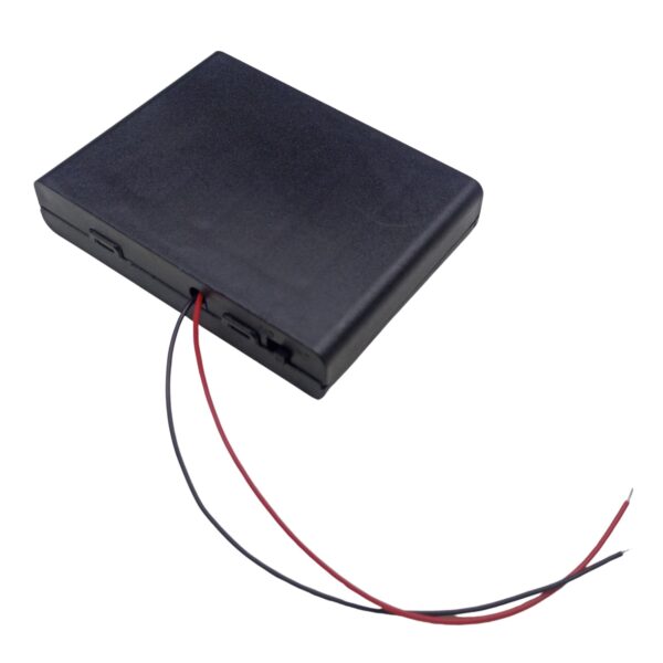 Portapilas Con Tapa y Switch —  6xAA