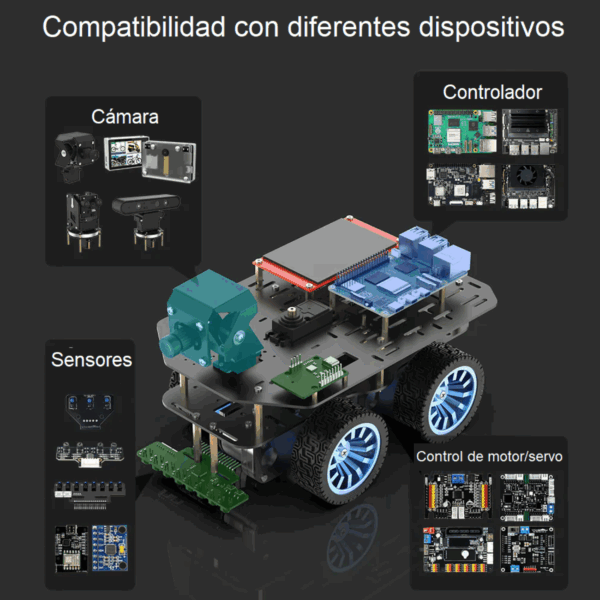 Chasis de Aleación de Aluminio — Robot Inteligente MSPM0 - Imagen 7