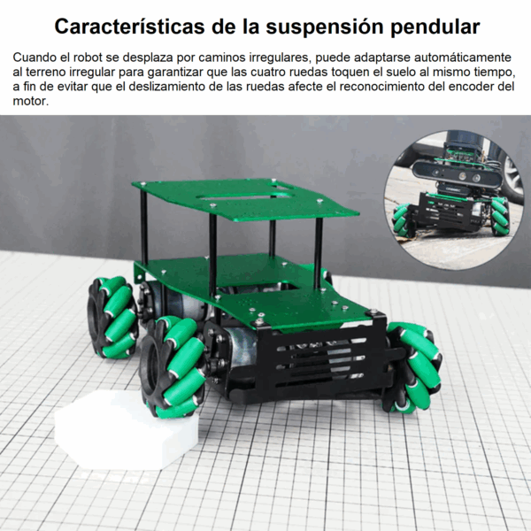 ROS Robot - Chasis de Aluminio con Ruedas Mecanum (Mediano) - Imagen 2
