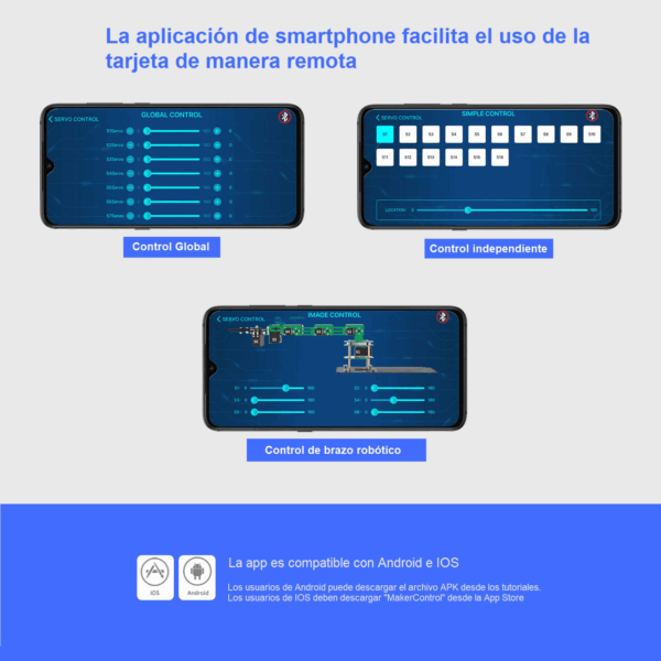 Tarjeta de Expansión PWM de 16 Canales Yahboom (Con Bluetooth 5.0) - Imagen 7