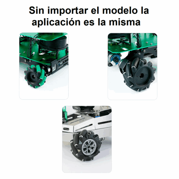 Kit de Ruedas Mecanum con Adaptadores Hexagonales — 97x 48 mm (4 Piezas) - Imagen 4