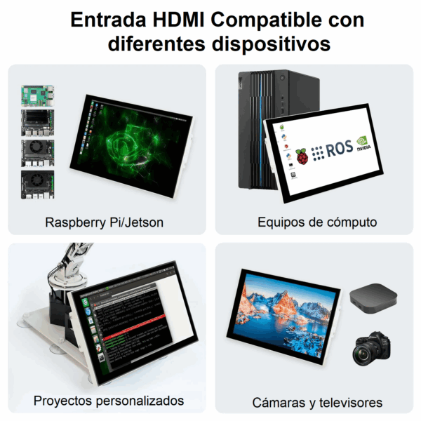 Pantalla Touch Capacitiva 10.1" HDMI con Carcasa Metálica — 1280x800p - Imagen 2