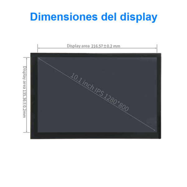 Pantalla Touch Capacitiva 10.1" HDMI con Carcasa Metálica — 1280x800p - Imagen 6