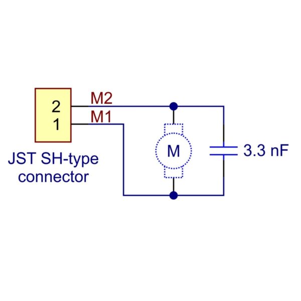 Placa con Conector JST SH de 2 Vías Para Micromotores Estándar – Conector Superior (Par) - Imagen 7