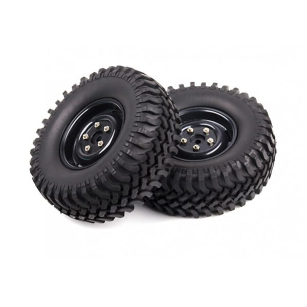 Juego de Llantas Todo Terreno Rock Crawler 1.9, Escala 1/10 — 2 Piezas (Negro)
