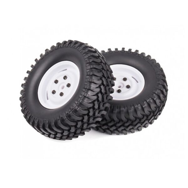 Juego de Llantas Todo Terreno Rock Crawler 1.9, Escala 1/10 — 2 Piezas (Blanco)