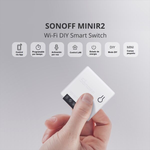Módulo Interruptor Inteligente Sonoff MINI R2 — 2 Vías - Imagen 3