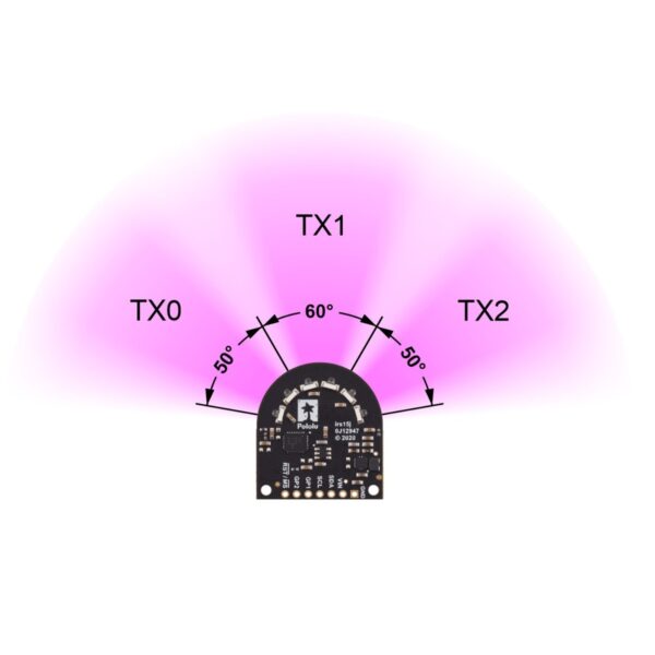 Sensor de Distancia TOF con Campo de Visión de 3 Canales - OPT3101 - Imagen 5