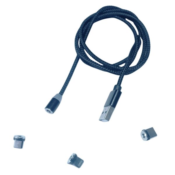 Cable de Alimentación con Conectores Magnéticos (Micro USB/Tipo "C"/Iphone)